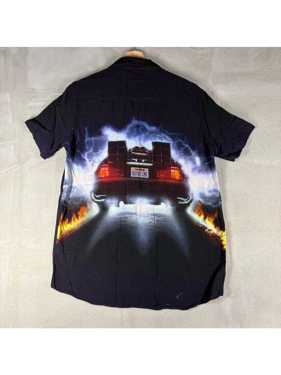 Criminal Damage Back To The Future Shirt Mens‎ Small Delorean Button Up Graphic